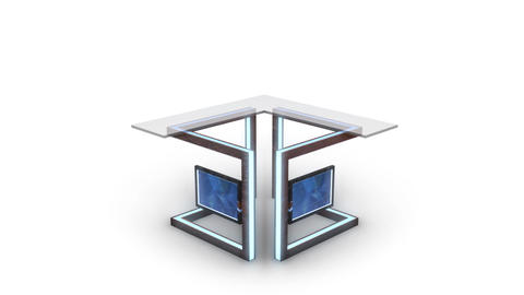 TV Studio 3d Virtual News desk 3
