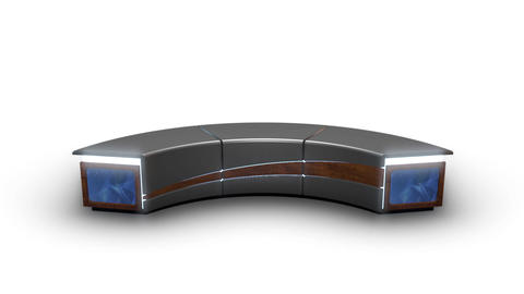 TV Studio 3d Virtual News desk 4