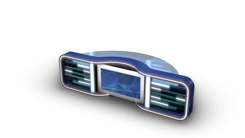TV Studio 3d Virtual News desk 5