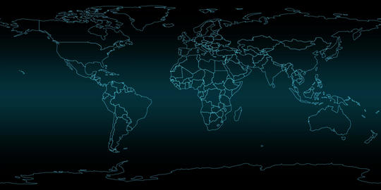 VR 360 World Map Outline Spin