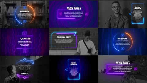 Neon Quotes Motion Graphics template 15436264 | MotionElements