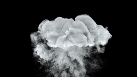 White smoke rising and slowly disappearing on a alpha channel background