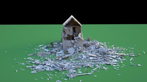 Destroyed Wooden Cottage โมเดล 3D 15495143 | MotionElements