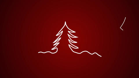 Short flat line Christmas animations