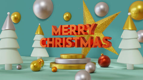 3D Christmas Background