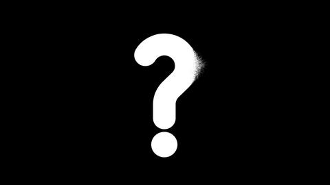 Question mark. Signs from sand