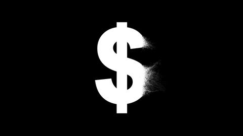 Dollar sign. Signs from sand