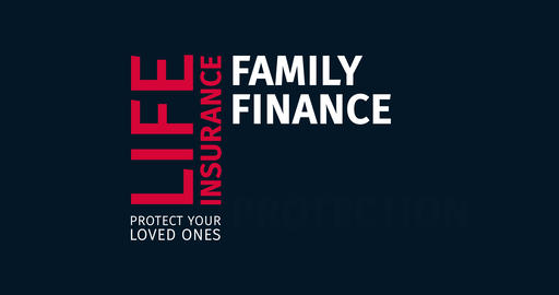 Life insurance. Kinetic Typography. Word Cloud Text Intro