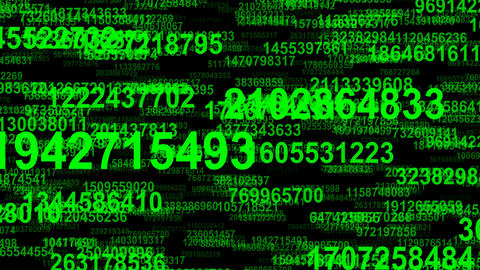Random numbers data flow seamless loop GIF 動畫 10164985 | MotionElements