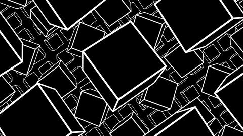 Flying 3D Cubes Background-H