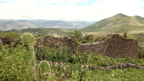 Ancient wall built by Wari people