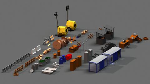 Post Apocalyptic Props Pack โมเดล 3D 16340286 | MotionElements