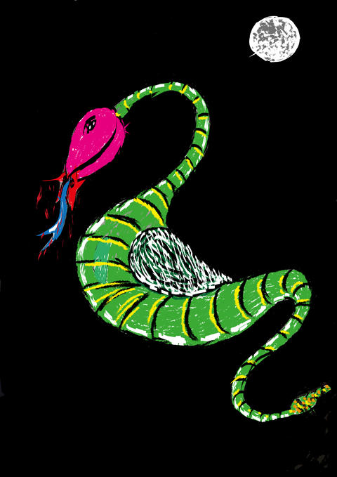 Snake Rose Fantasy Abstract