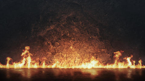 Fire and Stone Background