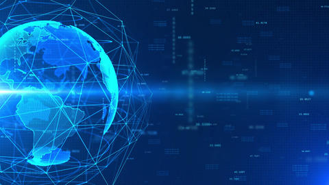 4K Cyber Technology Earth Globe Rotation Loop Animated GIF 17249267 ...