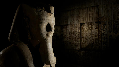 Egyptian Monument of the pharaoh in the ancient Temple In Luxor