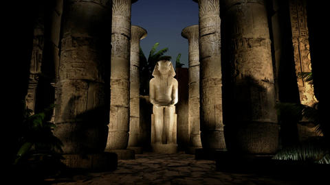 Egyptian monument of pharaoh ramesses II near from Luxor temple