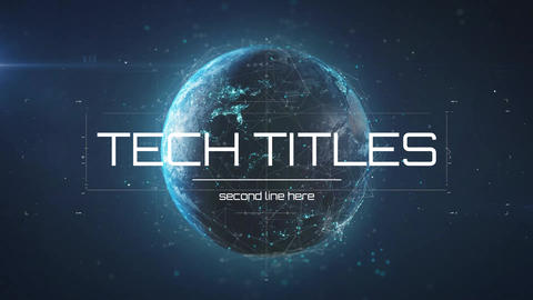 "Futuristic Space Tech Titles" Motion Graphic Template (mogrt)