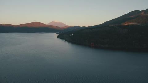 Mt. Fuji and torii drone 03