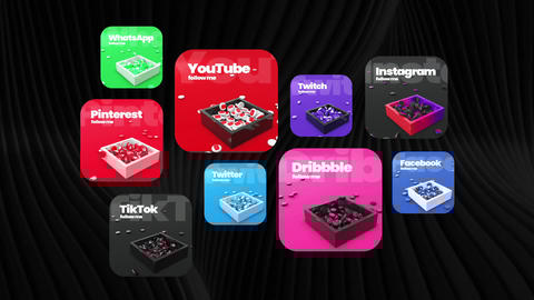 Social Icons Pack For DaVinci Templates - 3