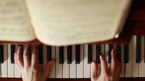 Piano, hands pianist playing music
