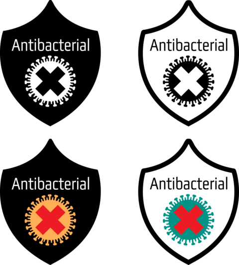 Antivirus shield sign vector illustration on a white background