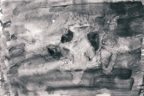 Sloppy Black Paint Brush Strokes on White Backdrop Texture