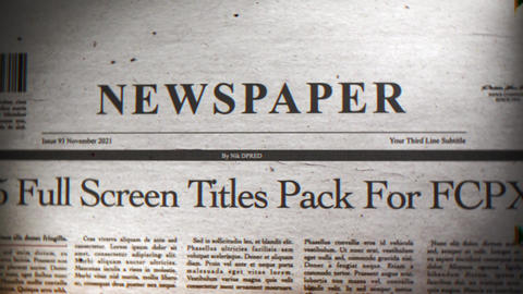 Newspaper - 25 Full-Screen Titles