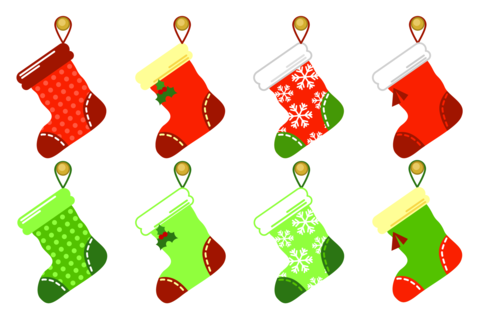 Christmas socks illustration