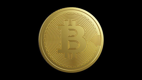 3D rendering gold Bitcoin spin with skull crossbones icon, Cryptocurrency investment technology