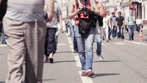 People walking in Moscow