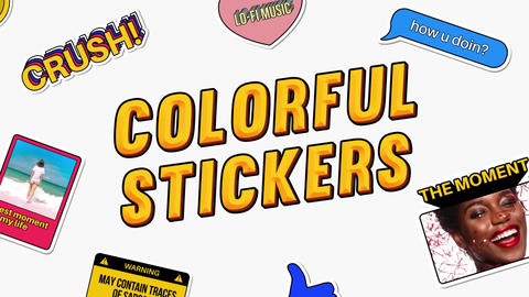 Colorful Stickers Pack for Premiere Pro