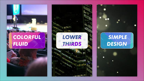 Vertical Colorful Fluid Lower Third Motion Graphics template 19557529 ...