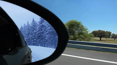 Summer and winter. Reflection