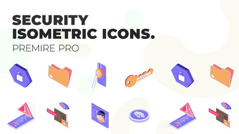 Cyber Security - MOGRT Isometric Icons