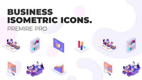 Business Office - MOGRT Isometric Icons