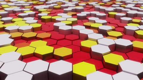 Hexagon tile animation from white to red