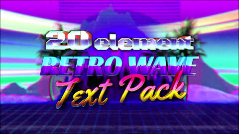 Retro Wave Text Pack 02