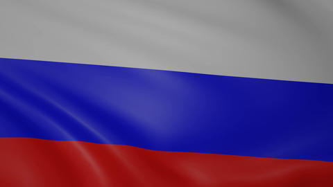 The national flag of Russia - 4K Highly detailed realistic 3D rendering