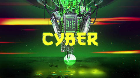 Cyberpunk Sci Fi Scene Logo