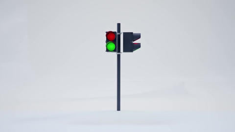 Traffic Light Neue LIGHTER - adjustable source project (AE + 3D)