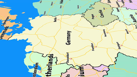 Poland map with flag Animation 3D
