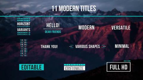 11 Modern Titles for FCPX