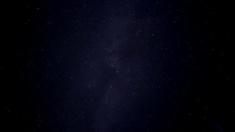 Movement night sky, rotation Milky Way galaxy stars, constellation comets