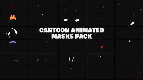 Cartoon Animated Masks Motion Graphics Pack CG動画素材 21349839 ...