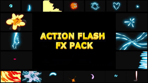 Action Flash FX Motion Graphics Pack 02 Stock animation 21356734 ...