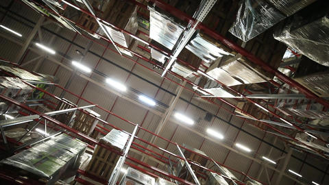 large warehouse of consumer goods. logistics center of trade