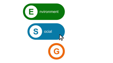 Environmental, Social and Governance words animation