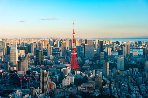東京都心と東京タワー