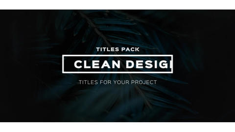 Clean Titles 프리미어 프로 템플릿 22484499 | MotionElements